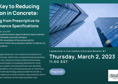 Free webinar: One Key to Reducing Carbon in Concrete