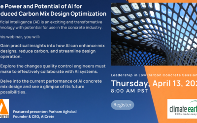 Free Webinar: The Power and Potential of AI for Reduced Carbon Mix Design Optimization