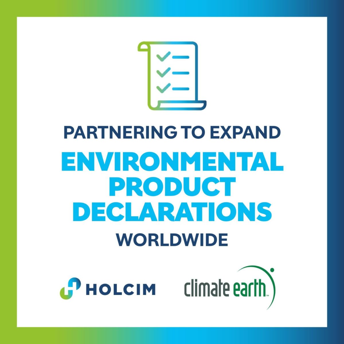 Holcim & Climate Earth Partner to Expand EPDs Worldwide